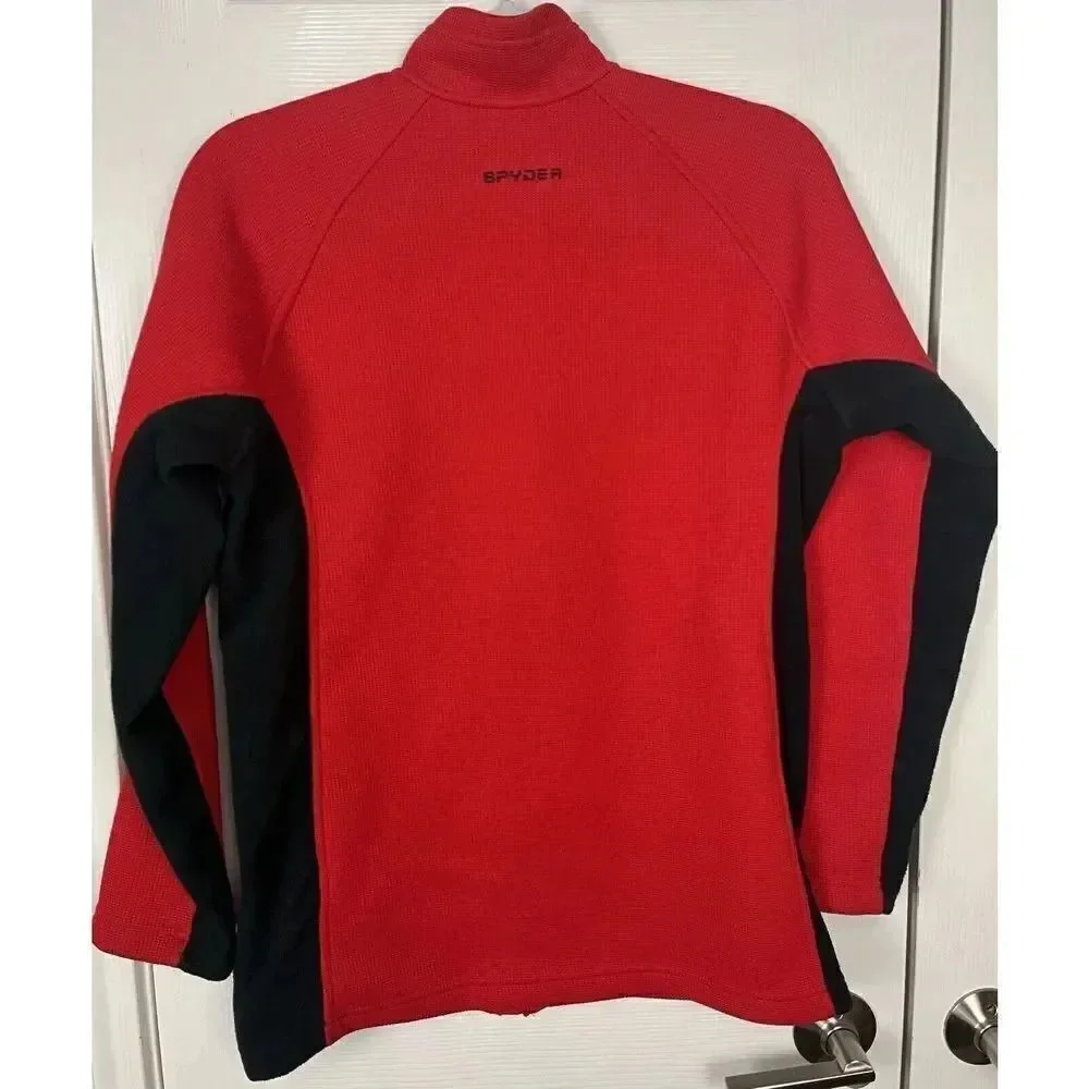 Spyder Athletic  Youth‎ Kids Size XL (l8) Black Red  Full Zip Pockets Fleece